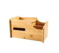 Agwuoetr Mesa de Centro Soporte para Control Remoto ColeccióN CosméTicos Recibo InclusióN Organizador Almacenamiento Caja de Madera de Bambú Estantes,L