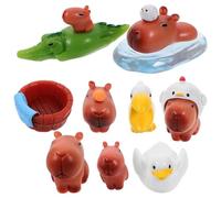 Agwuoetr Mini Adornos de Capibaras de Resina, Estatuilla de Animal PequeñA, Estatuilla de Capibaras en Miniatura, Figura de Animal para DecoracióN de Tarta de CumpleañOs