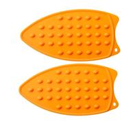 Agwuoetr Mini Almohadilla de Plancha de Silicona Resistente Al, Soporte de Planchado PortáTil para Viajes y Mini Plancha para Acolchar, Color Naranja