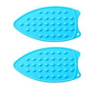 Agwuoetr Mini Almohadilla de Plancha de Silicona Resistente Al, Soporte de Planchado PortáTil para Viajes y Mini Plancha para Acolchar, Azul