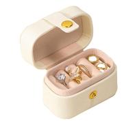 Agwuoetr Mini Estuche de Viaje para Joyería, Estuche de Almacenamiento Portátil, Caja de Almacenamiento para Exhibición para Niñas, Anillos, Pendientes, Collares, Color