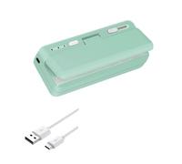 Agwuoetr Mini Sellador de Bolsas, Cargador USB, Sellador TéRmico de Bolsas de Patatas Fritas, Tapador, Resellado de Bolsas de PláStico para Refrigerios, Sellado TéRmico y Cortador Verde