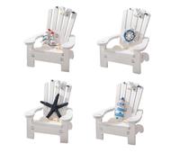 Agwuoetr Mini Silla de Playa, Silla de Playa MediterráNea, DecoracióN del Hogar, Silla de Madera para el Hogar, Adorno Artesanal, DecoracióN ArtíStica de Mesa