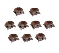 Agwuoetr Mini Soporte de Madera de 9 Piezas para Soporte de Esfera de Cristal, Soporte de ExhibicióN de Madera, Soporte de Bola de Cristal para DecoracióN de