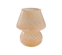 Agwuoetr Moderno Florero de Cristal Color Crema Florero de Adorno Hecho una Mano LáMpara de DecoracióN Portavelas
