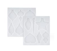 Agwuoetr Molde de Resina NavideñA, 2 Piezas de Adornos NavideñOs, Molde de Silicona para Resina Epoxi, Artesanal de Resina DIY, Regalo de DecoracióN NavideñA