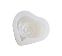Agwuoetr Molde de Silicona con Forma de Vela y CorazóN, FabricacióN de Velas con Forma de Flores DIY, Molde de Resina para JabóN, Regalos de San ValentíN para Novia