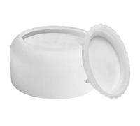 Agwuoetr Molde de Silicona con Tapa Portavelas CilíNdrico, Vela 3D Molde de Silicona Portavelas de Cemento DIY Forma-A
