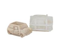 Agwuoetr Molde de Silicona de Resina para Maceta de Plantas Suculentas de Coche 3D, Caja de Almacenamiento de Coche de, de Vela, Molde de Yeso de HormigóN