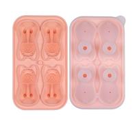 Agwuoetr Molde para Cubitos de Hielo de Bulldog FrancéS, Bandeja para Cubitos de Hielo con Formas Divertidas de 4 Orificios para Whisky, CóCtel y Rosa