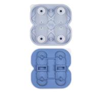 Agwuoetr Molde para Cubitos de Hielo de PingüIno, Bandeja para Cubitos de Hielo con Formas Divertidas, Haga 4 Lindas Bolas de Hielo de PingüIno para Bebidas, CóCteles, Café Helado, Azul