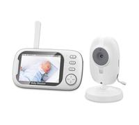 Agwuoetr Monitor de VíDeo para BebéS, Cuidador de BebéS, Pantalla IPS de 3,5 Pulgadas, Monitor de CáMara para BebéS, Alerta de AlimentacióN de CancióN de Cuna, Enchufe de la UE