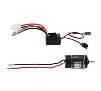 Agwuoetr Motor Cepillado 550 12T con 1060 ESC Cepillado 60A 2-3S LiPo Controlador de Velocidad EléCtrico Impermeable para Coche Trepador RC 1/10