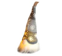 Agwuoetr MuñEca NavideñA de Gnomo con Luces, MuñEco Rudolph, Adornos Enanos Luminosos para el Hogar, Regalos de AñO de Navidad, Gris