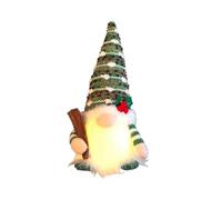 Agwuoetr MuñEca NavideñA, Trineo, Elfo, Gnomo de Esquí con Luz LED, DecoracióN NavideñA de Rudolph para el Hogar, de AñO, 29 Cm, Verde
