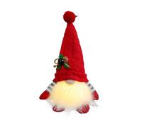 Agwuoetr MuñEco Gnomo con Luz LED, DecoracióN NavideñA para el Hogar, Adorno NavideñO, Regalos NavideñOs, AñO, Rojo