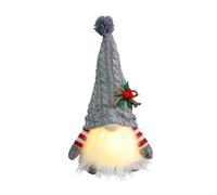 Agwuoetr MuñEco Gnomo con Luz LED, DecoracióN NavideñA para el Hogar, Adorno NavideñO, Regalos NavideñOs, AñO, Gris