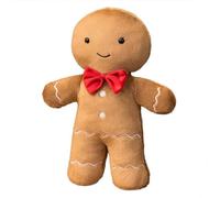 Agwuoetr Nueva Almohada de Felpa NavideñA, CojíN con Forma de Casa de Galletas de Chocolate Rellenas, y Divertido áRbol de Navidad, DecoracióN para Fiesta, MuñEca D