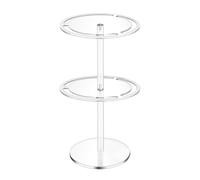 Agwuoetr Organizador de Soporte para Gafas de Sol de 2 Niveles, Soporte de ExhibicióN de Gafas de AcríLico Giratorio de 360°, Estante de Almacenamiento de Gafas para Mesa