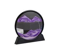 Agwuoetr Paisaje de Imagen de Arte de en Movimiento Reloj de Redondo 3D Paisaje de de MontañA Pantalla de Movimiento Pintura de Que Fluye - PúRpura