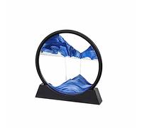 Agwuoetr Paisaje de Imagen de Arte de en Movimiento Reloj de Redondo 3D Paisaje de de MontañA Pantalla de Movimiento Pintura de Que Fluye-Azul