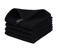 Agwuoetr PañOs de Cocina 100% AlgodóN con Tejido Tipo Gofre, PañOs de Cocina Ultrasuaves, Absorbentes y de Secado RáPido, Color Negro