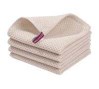 Agwuoetr PañOs de Cocina de Tejido Tipo Gofre 100% AlgodóN, PañOs de Cocina Ultrasuaves y Absorbentes de Secado RáPido, Color Cremoso