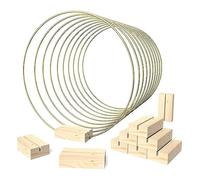Agwuoetr Paquete de 10 Aros Florales de 12 Pulgadas con Soporte para Mesa Aros de Metal para Manualidades Anillos de Metal