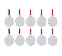 Agwuoetr Paquete de 10 Espacios en NavideñOs de SublimacióN, Adornos de Tablero de Aluminio en Adornos Blancos en para el DíA de Navidad DIY F