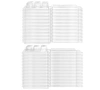 Agwuoetr Paquete de 100 Moldes de para Derretir, Recipiente para Derretir de PláStico VacíO Transparente de 6 Cavidades para Derretir DIY, CorazóN y Redondo