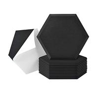 Agwuoetr Paquete de 12 Paneles AcúSticos Autoadhesivos, Paneles Insonorizados de 14 X 12 X 0,4 Pulgadas, Paneles Hexagonales Absorbentes de Sonido, Color Negro