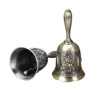Agwuoetr Paquete de 2 Campanas de Mano, Campanas de Cena de Metal, Campanas de Boda, Llamada de Campana de Servicio, Campana Vintage