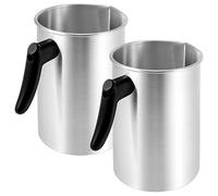 Agwuoetr Paquete de 2 Ollas Depositadoras de Aluminio para Hacer Velas, Olla para Derretir de 4 LB con Antigoteo y Manejar Resistente Al