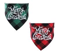 Agwuoetr Paquete de 2 PañUelos para Perros para Navidad Bufanda CláSica para Mascotas PañUelo Accesorios para Disfraces de Mascotas DecoracióN para Perros Gatos Pet-M