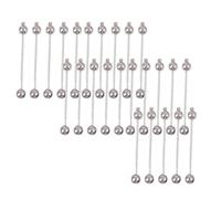 Agwuoetr Paquete de 25 Llaveros con Cuentas, Llaveros, de Barras de Metal para Fabricación de Joyas, Plata