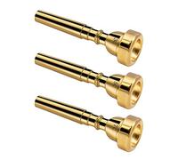 Agwuoetr Paquete de 3 Boquillas de Trompeta 3C 5C 7C Accesorios de Trompeta, Juego de Boquillas de Trompeta de LatóN para Principiantes (Dorado)