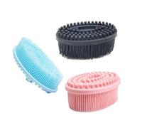 Agwuoetr Paquete de 3 Exfoliantes Corporales de Silicona, Exfoliantes Corporales, Esponja de Silicona Suave, Exfoliantes Corporales, Masaje, BañO, Champú, Cepillo