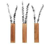 Agwuoetr Paquete de 3 Maceteros de Pared para Plantas de Interior, DecoracióN de Pared de Madera para BañO, HabitacióN, para Flores Secas y Plantas Artificiales