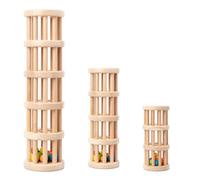 Agwuoetr Paquete de 3 Tubos de para Hacer Lluvia de Madera para Niños, Tubo de Lluvia, Sonajero, de Lluvia, Agitador, Música, Instrumento Auditivo Sensorial, Juguete