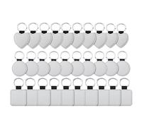 Agwuoetr Paquete de 30 Llaveros en para SublimacióN, de PU Brillante, de Transferencia de, Varios Tipos de SublimacióN en