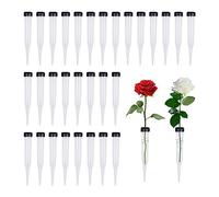 Agwuoetr Paquete de 50 Tubos de Flores Tubos de PláStico para Flores, Tubo de Agua Transparente para Flores, Flores Reutilizables, Tubos de Agua