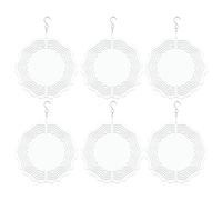 Agwuoetr Paquete de 6 Hilanderos de Viento en para SublimacióN de 8 Pulgadas, Hilanderos de Viento 3D, Hilanderos de Viento Colgantes para DecoracióN NavideñA de JardíN