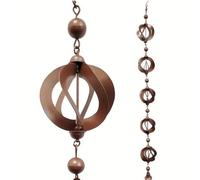 Agwuoetr para Canalones de Lluvia, Gancho Adaptador, Cadena para Lluvia, Bajante, Accesorios de Salida, Cadena para Lluvia Giratoria, DecoracióN Decorativa de Metal