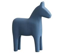 Agwuoetr PequeñO Adorno de Caballo de Madera, DecoracióN Retro para el Hogar, Animales para Escritorio, Figura de Caballo, Mini Caballo BalancíN, Abstracto, úNico