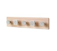 Agwuoetr Perchero Montado en la Pared, Perchero Colgante de Entrada, Perchero de Madera con 5 para Abrigo, Bufanda, Bolso, Toalla