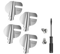 Agwuoetr Pie para Dobladillo Enrollado para Coser, Juego de Prensatelas para Máquina de Coser de 4 Tamaños Anchos y Estrechos, (4 Piezas de 4/6/8/10 Mm)
