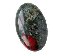 Agwuoetr Piedra de Sangre Roja Natural, Piedra Africana de CompresióN Caliente, Cristal Curativo, EnergíA, Juguete para la del Dedo, Regalos de DecoracióN