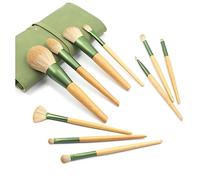 Agwuoetr Pinceles de Maquillaje Completos 10 Piezas Brocha para Polvos Sueltos Brocha para Base Brocha para Sombra de Nariz Pelo de Fibra Suave