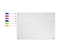 Agwuoetr Planificador Diario, Tablero de Calendario MagnéTico Transparente, Bloc de Notas de Plan Diario, Adhesivo MagnéTico para Refrigerador, L-Day