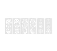 Agwuoetr Plantillas NavideñAs para Pintar de Papá para Suelo, Estampados de Botas de Papá y Plantilla de Plantillas de Copos de Nieve